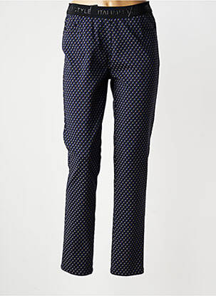 Pantalon slim talie elastică mărime normală albastru ANNA MONTANA femeie
