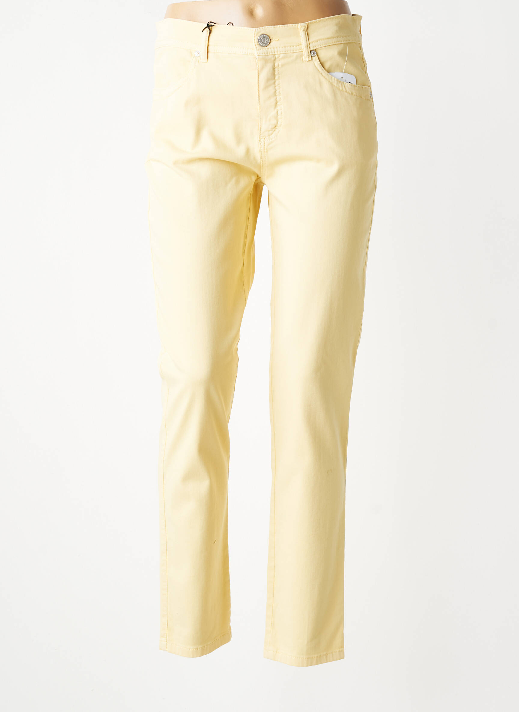 Pantalon slim elasticitate mărime normală galben ANNA MONTANA femeie