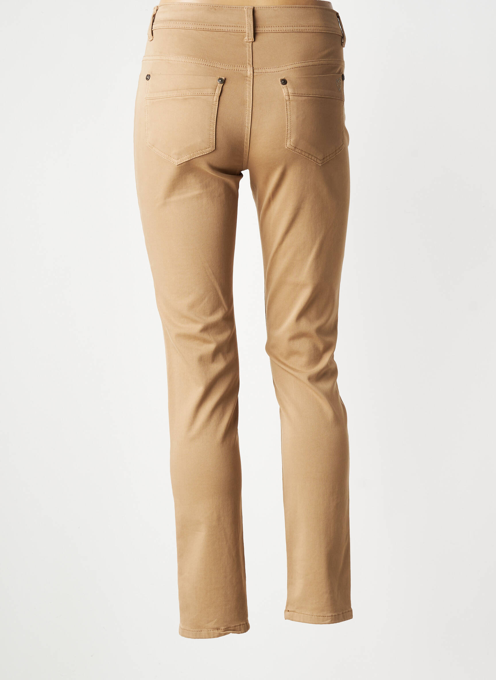 Pantalon slim elasticitate mărime normală maro ANNA MONTANA femeie