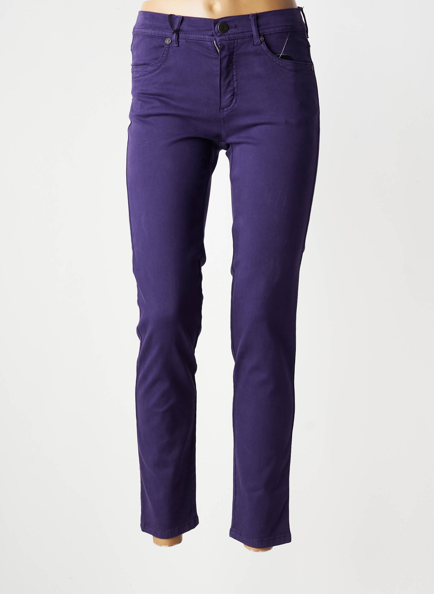 Pantalon slim elasticitate mărime normală violet ANNA MONTANA femeie