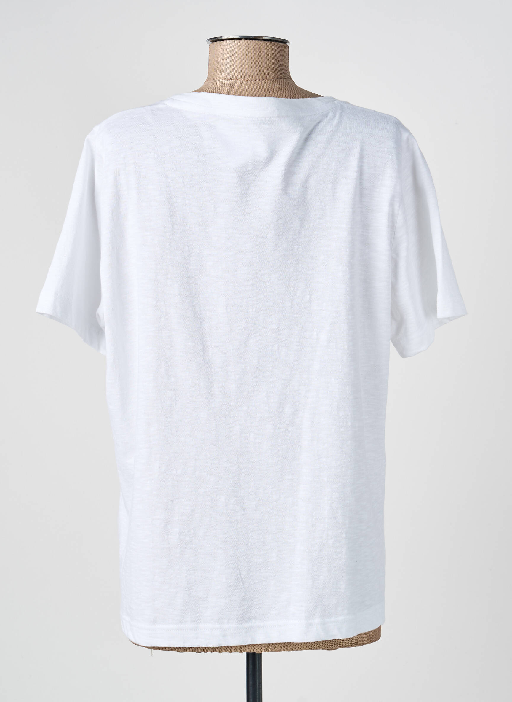 Tricou croială dreaptă mâneci scurte alb GRIFFON femeie