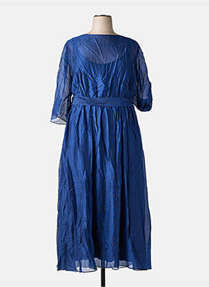 Rochie lungă mâneci lungi mâneci lungi albastru SHEEGO femeie