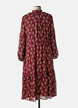 Rochie lungă mâneci lungi mâneci lungi roșu SHEEGO femeie