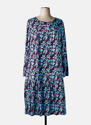 Rochie lungă mâneci lungi mâneci lungi albastru SHEEGO femeie