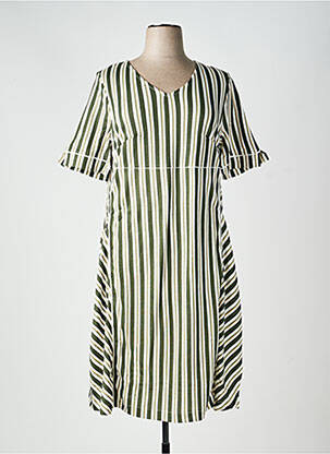 Rochie midi mâneci scurte mâneci scurte verde SHEEGO femeie