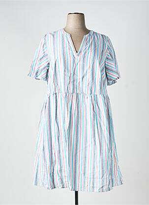 Rochie midi mâneci scurte mâneci scurte alb SHEEGO femeie