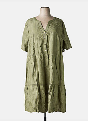 Rochie midi mâneci scurte mâneci scurte verde SHEEGO femeie