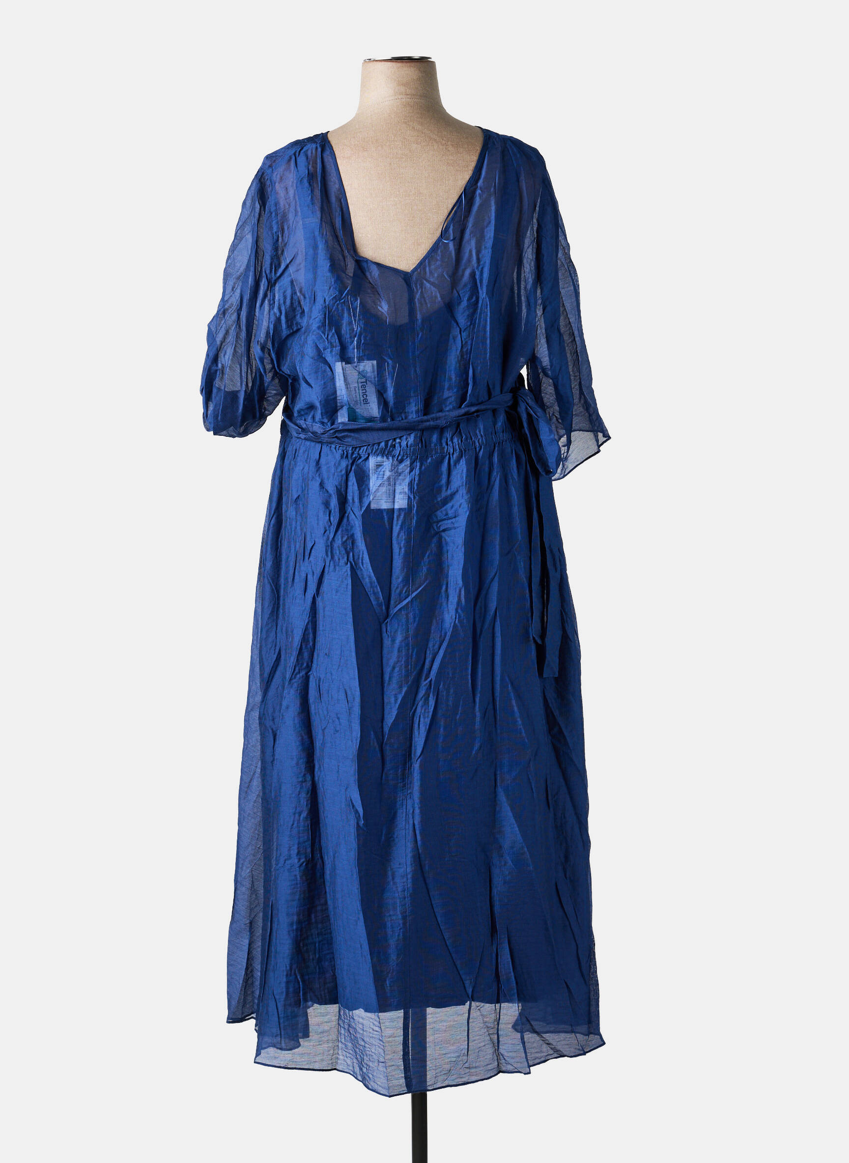 Rochie lungă mâneci lungi mâneci lungi albastru SHEEGO femeie