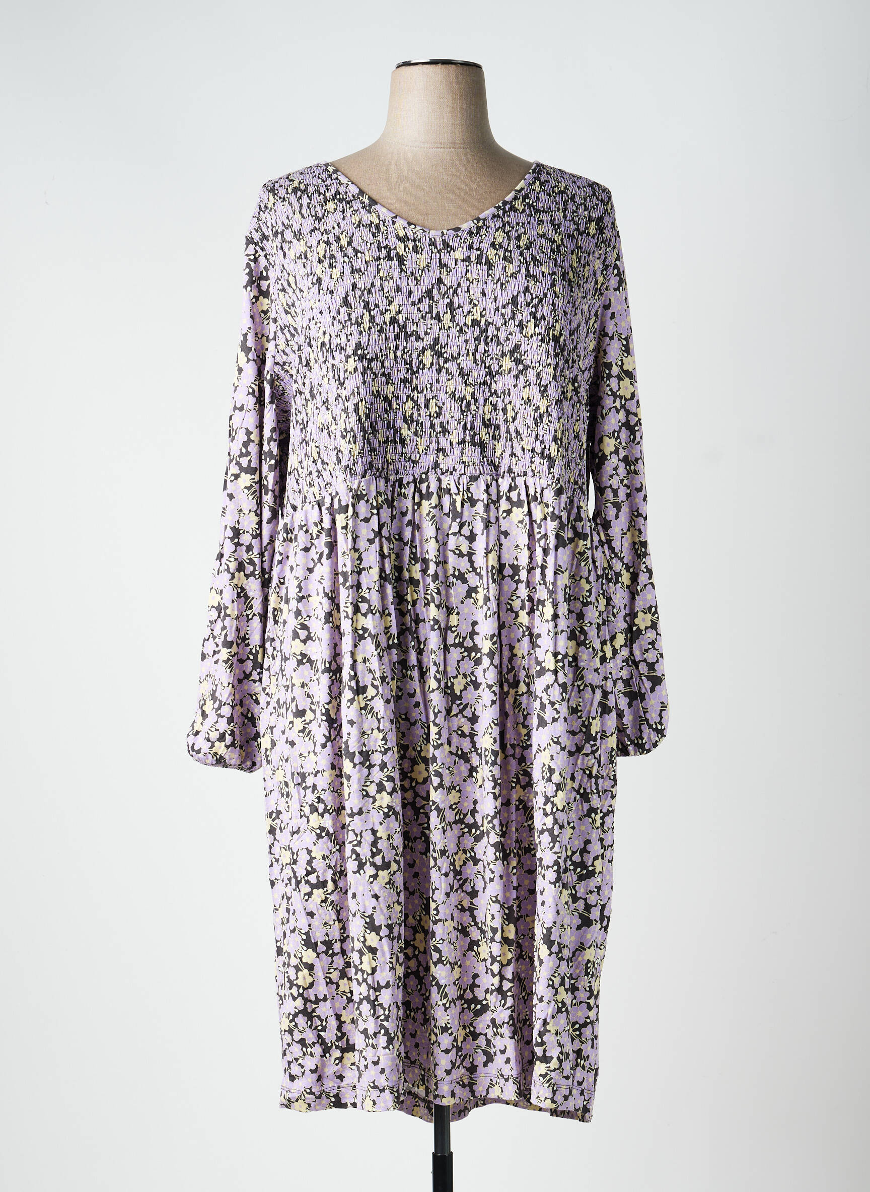 Rochie lungă mâneci lungi mâneci lungi violet SHEEGO femeie