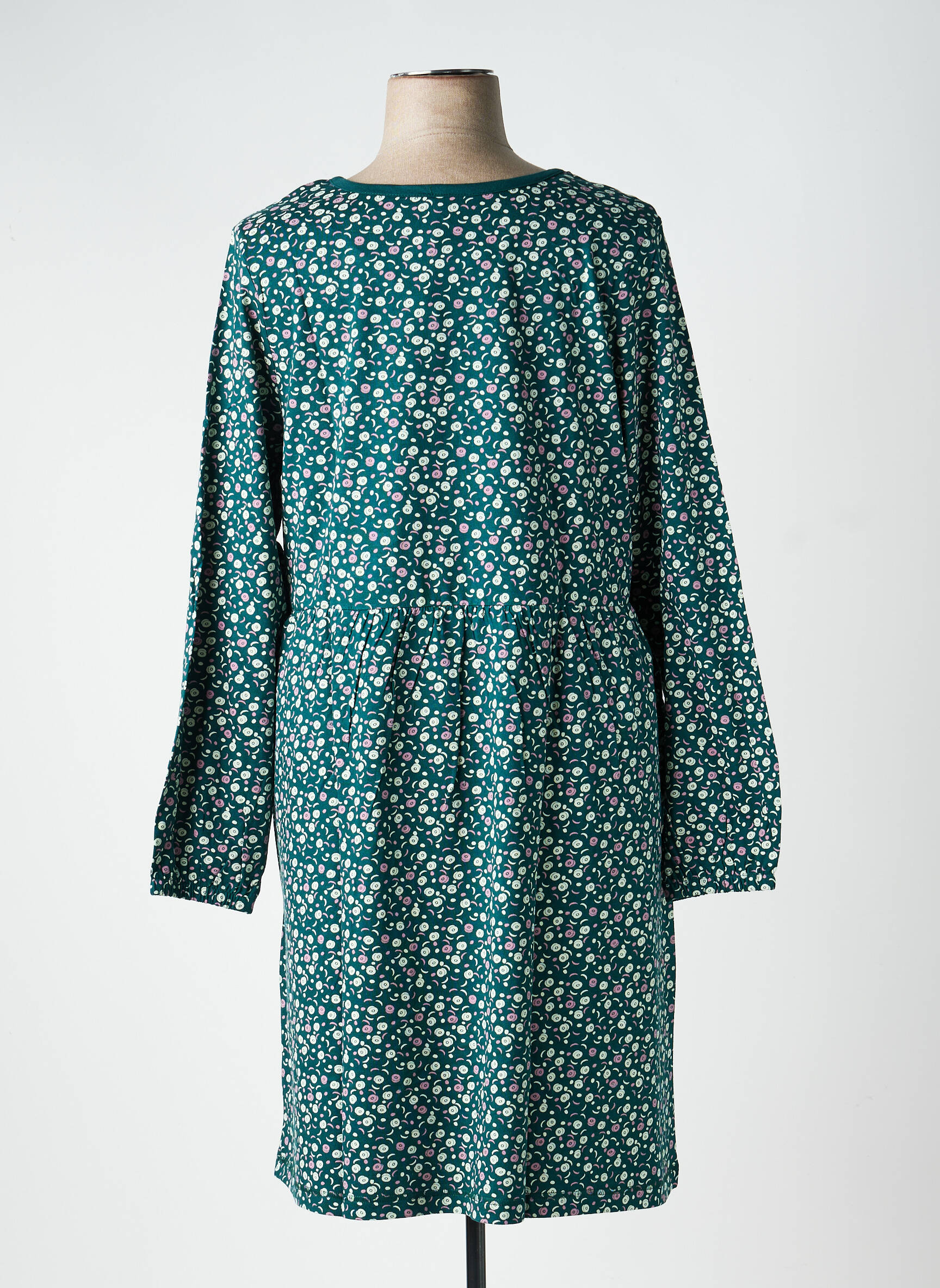 Rochie midi croială fluidă mâneci lungi verde SHEEGO femeie