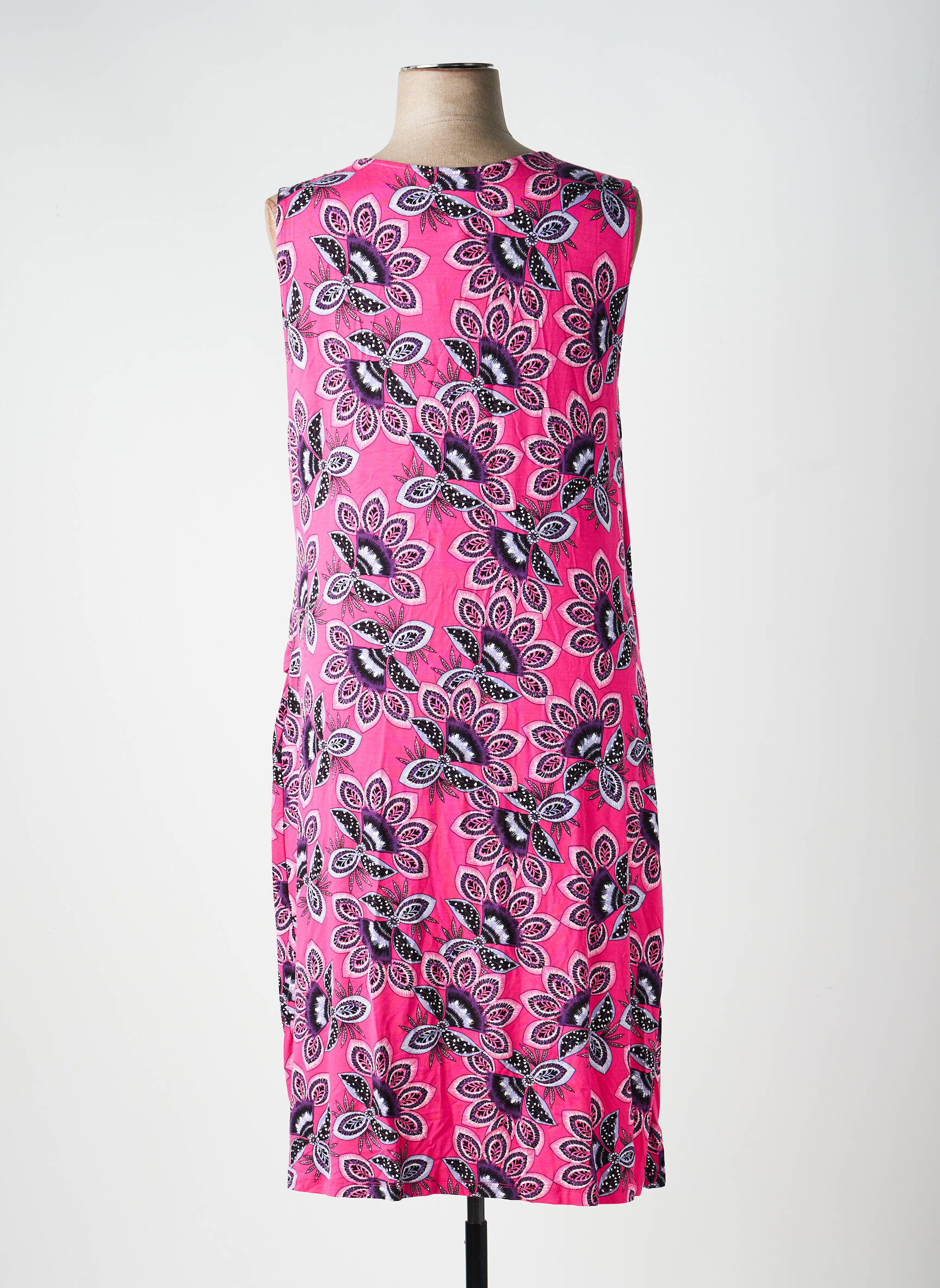 Rochie midi imprimeu floral fără mâneci roz SHEEGO femeie