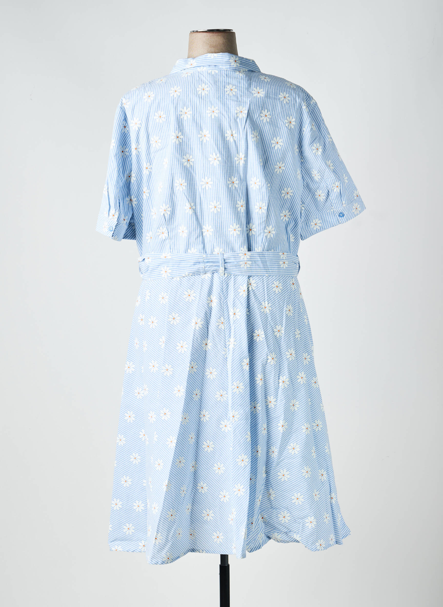 Rochie midi mâneci scurte mâneci scurte albastru SHEEGO femeie