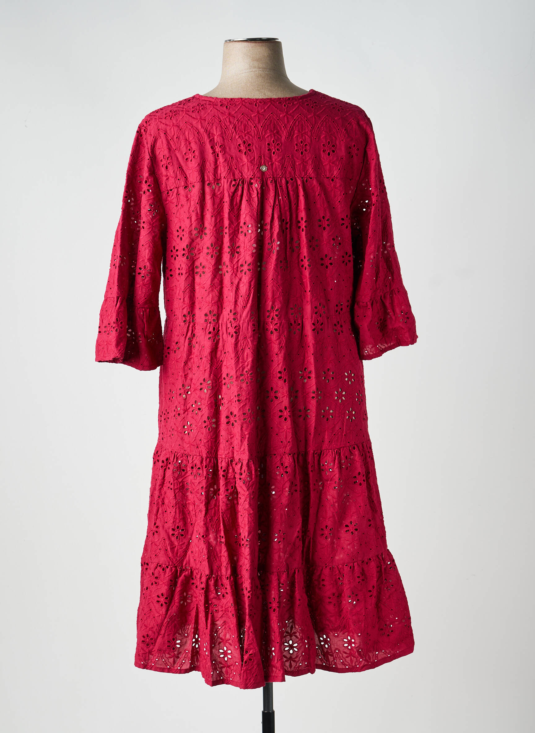 Rochie midi mâneci 3/4 mâneci 3/4 violet SHEEGO femeie