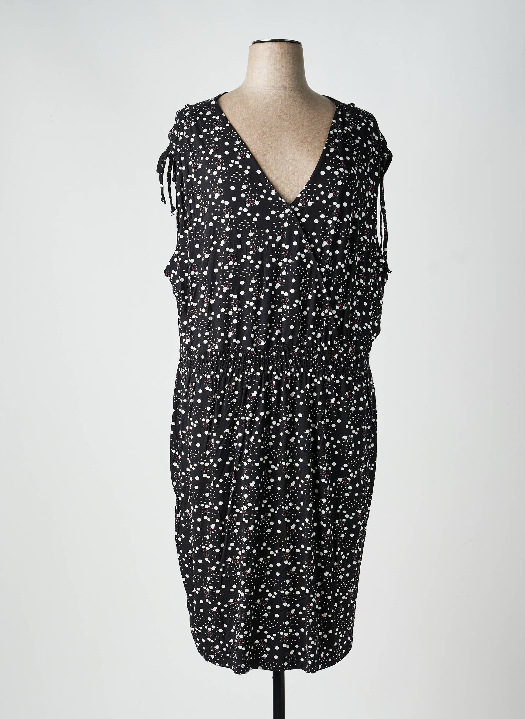 Rochie midi mâneci scurte mâneci scurte negru SHEEGO femeie