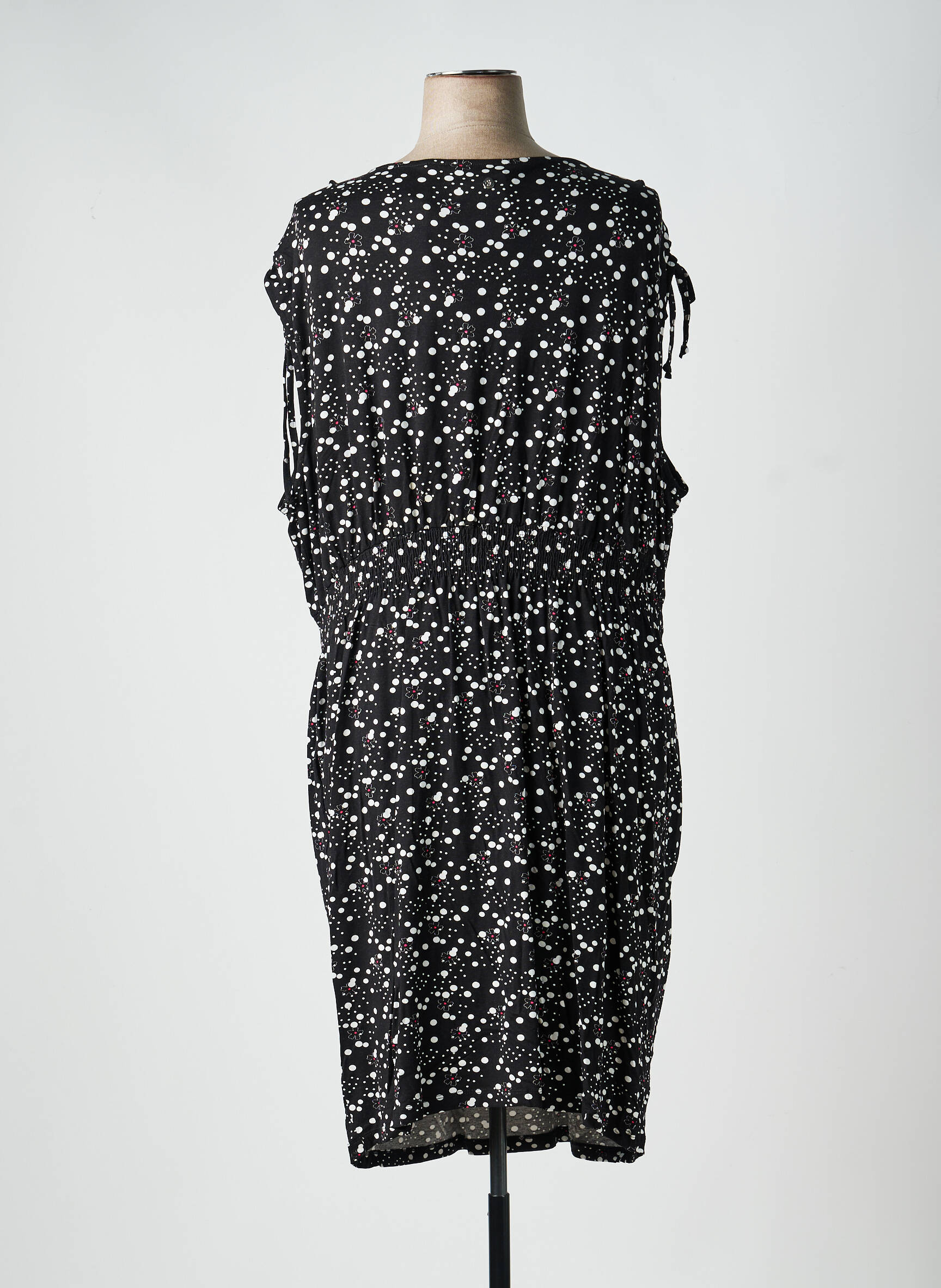 Rochie midi mâneci scurte mâneci scurte negru SHEEGO femeie