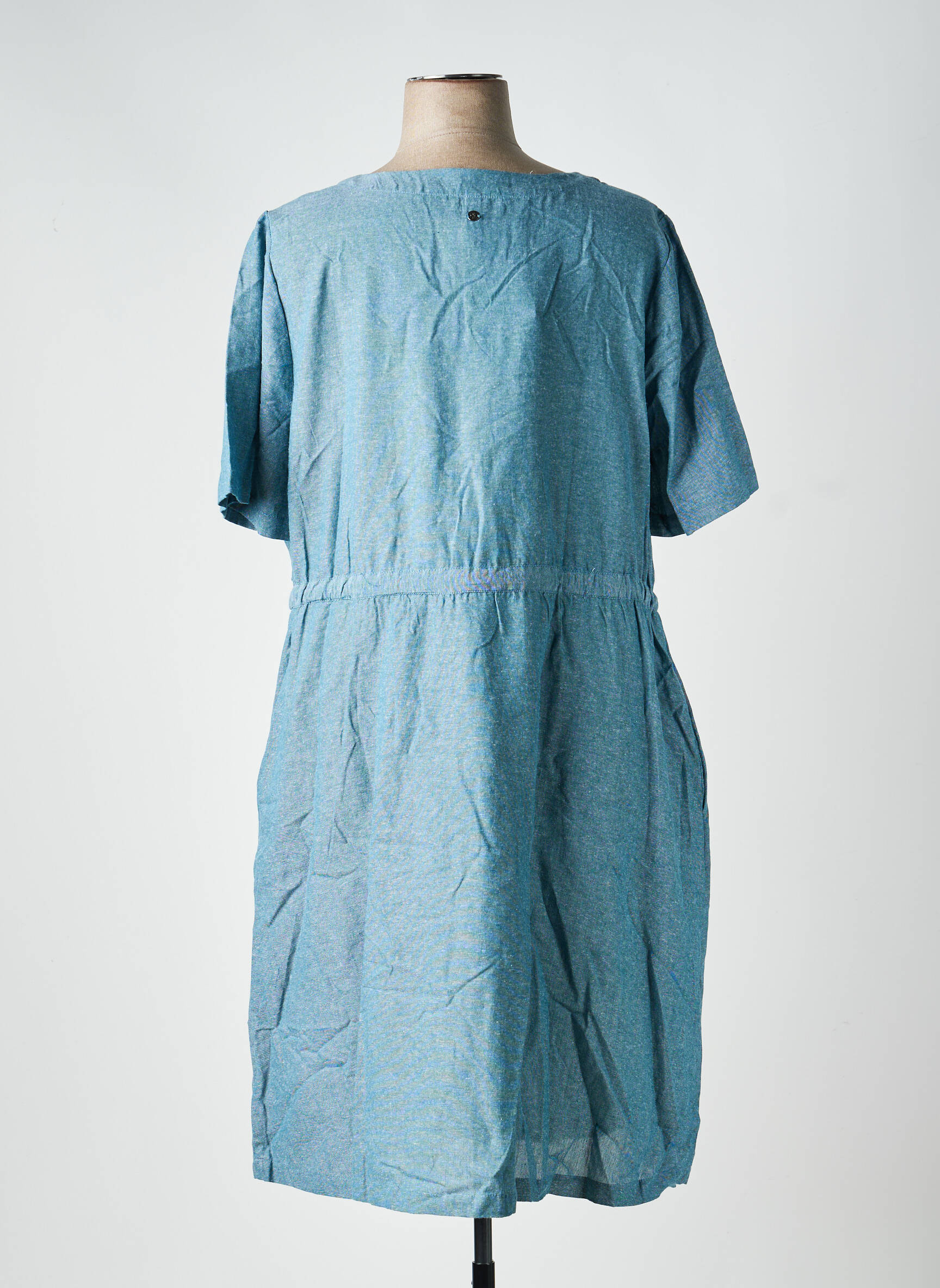 Rochie midi mâneci scurte mâneci scurte albastru SHEEGO femeie