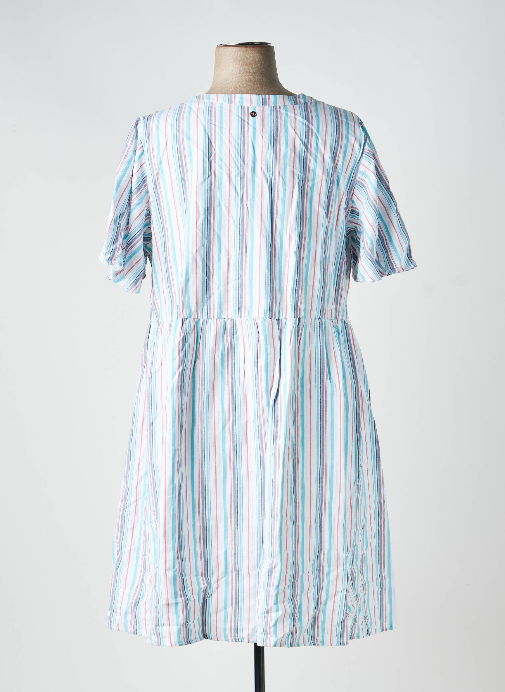 Rochie midi mâneci scurte mâneci scurte alb SHEEGO femeie
