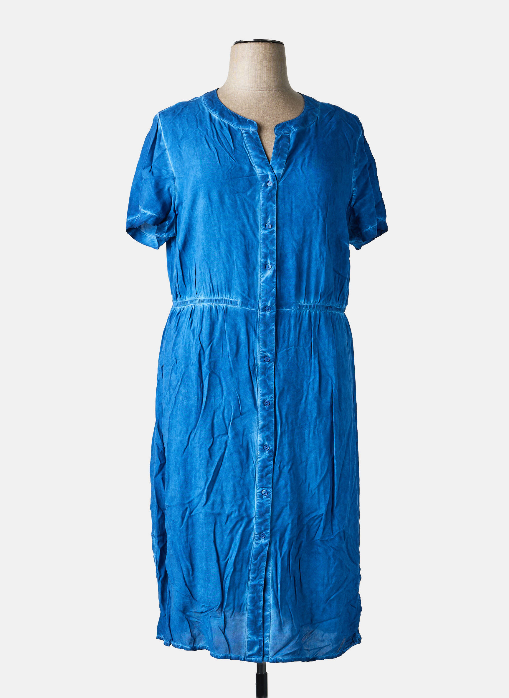 Rochie midi mâneci scurte mâneci scurte albastru SHEEGO femeie