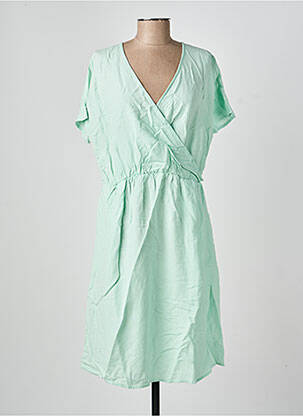 Rochie midi mâneci scurte mâneci scurte verde SHEEGO femeie
