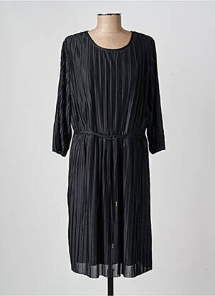 Rochie midi croială fluidă mâneci lungi negru DAMART femeie