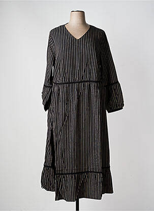 Rochie lungă mâneci lungi mâneci lungi negru SHEEGO femeie