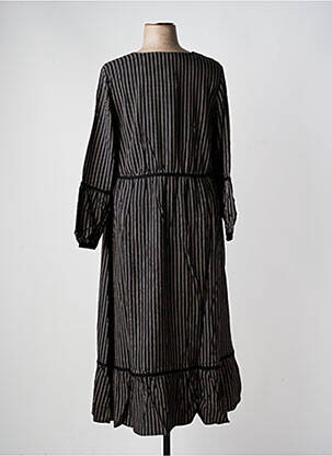 Rochie lungă mâneci lungi mâneci lungi negru SHEEGO femeie
