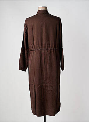 Rochie lungă mâneci lungi mâneci lungi maro SHEEGO femeie