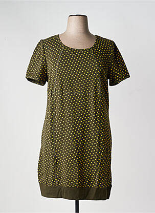 Rochie midi mâneci scurte mâneci scurte verde SHEEGO femeie