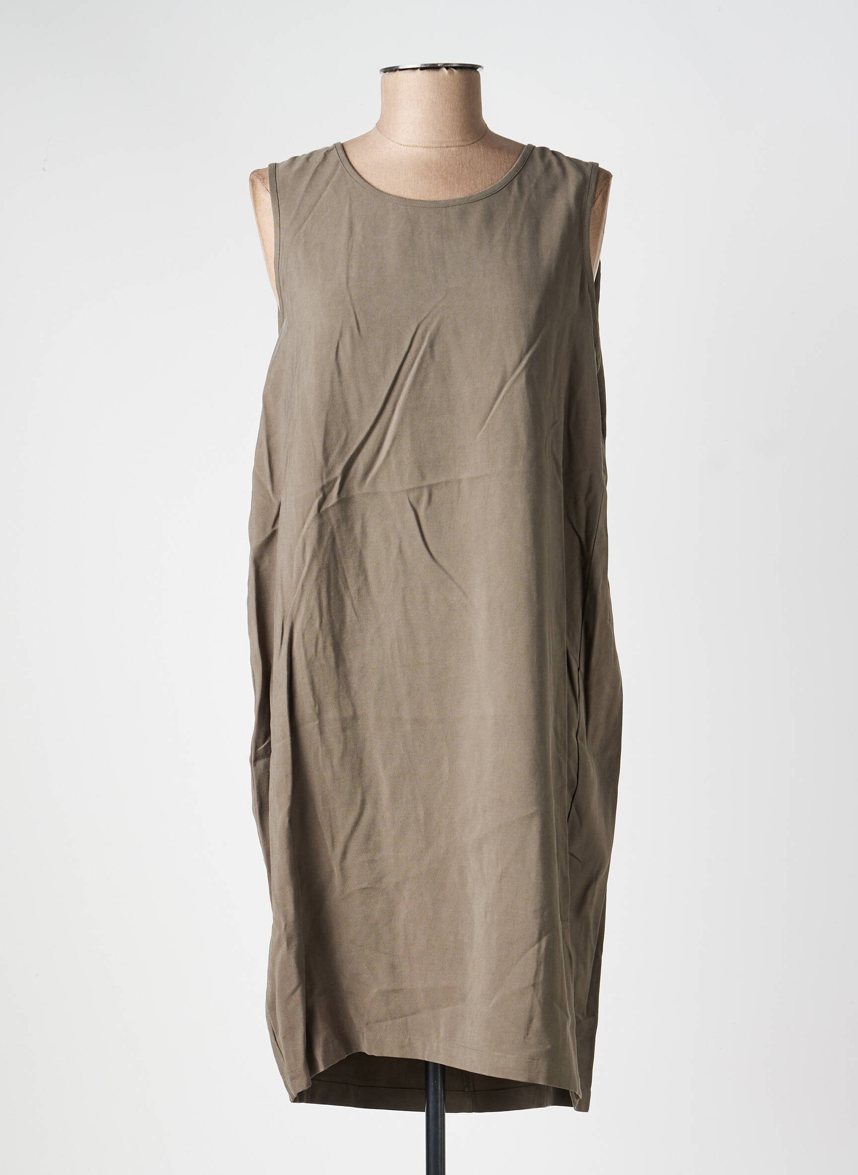 Rochie midi fără mâneci fără mâneci verde LE PETIT BAIGNEUR femeie