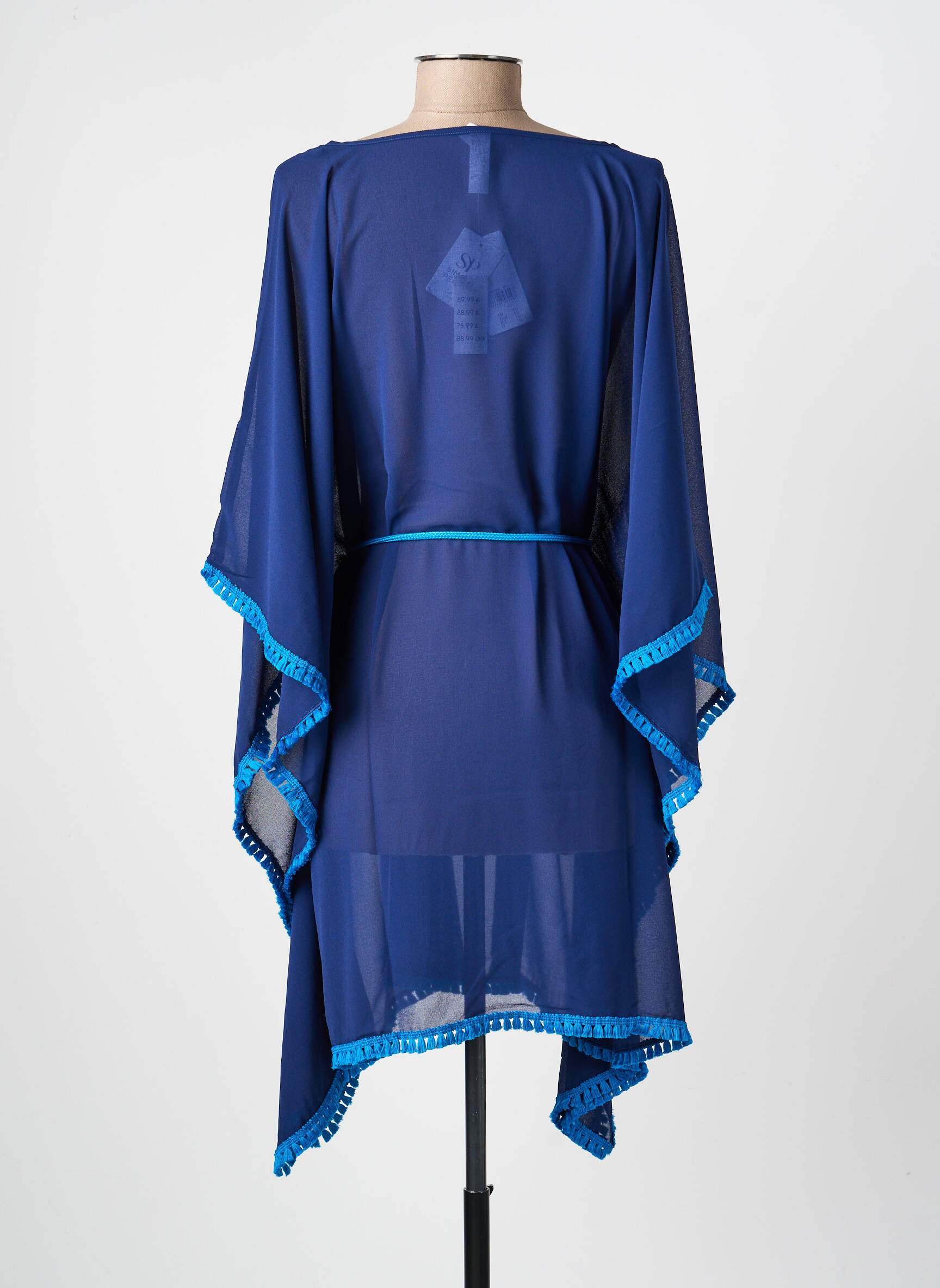 Rochie de plajă închidere cu legături de legat albastru SIMONE PERELE femeie