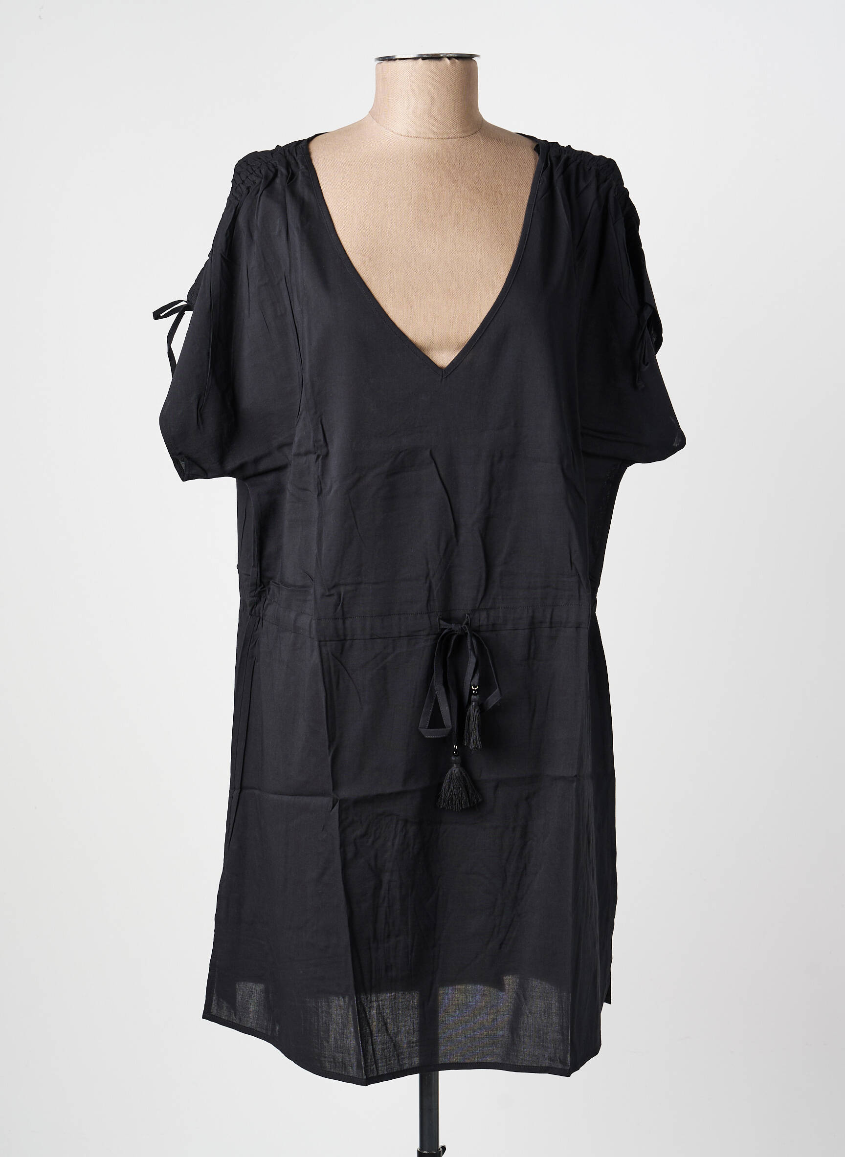 Rochie de plajă croială cambrată negru SIMONE PERELE femeie