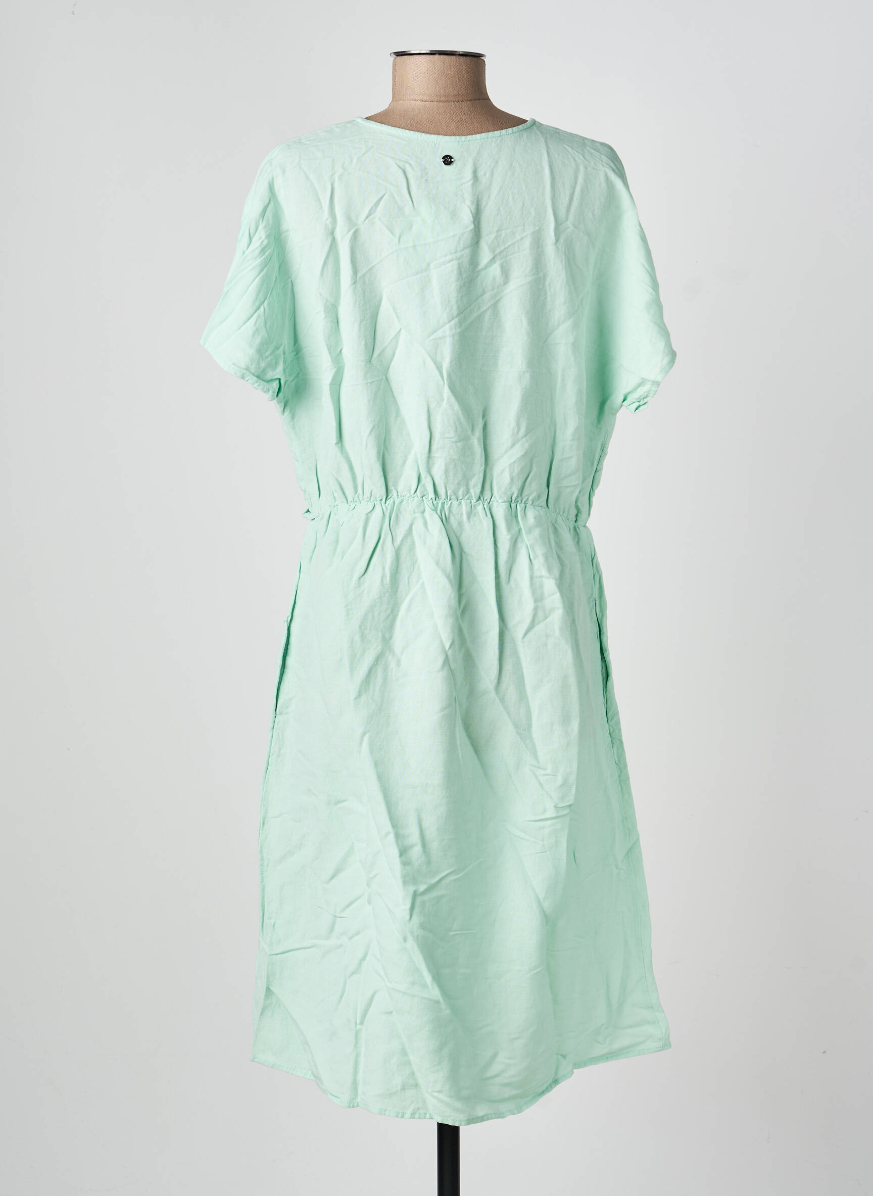 Rochie midi mâneci scurte mâneci scurte verde SHEEGO femeie