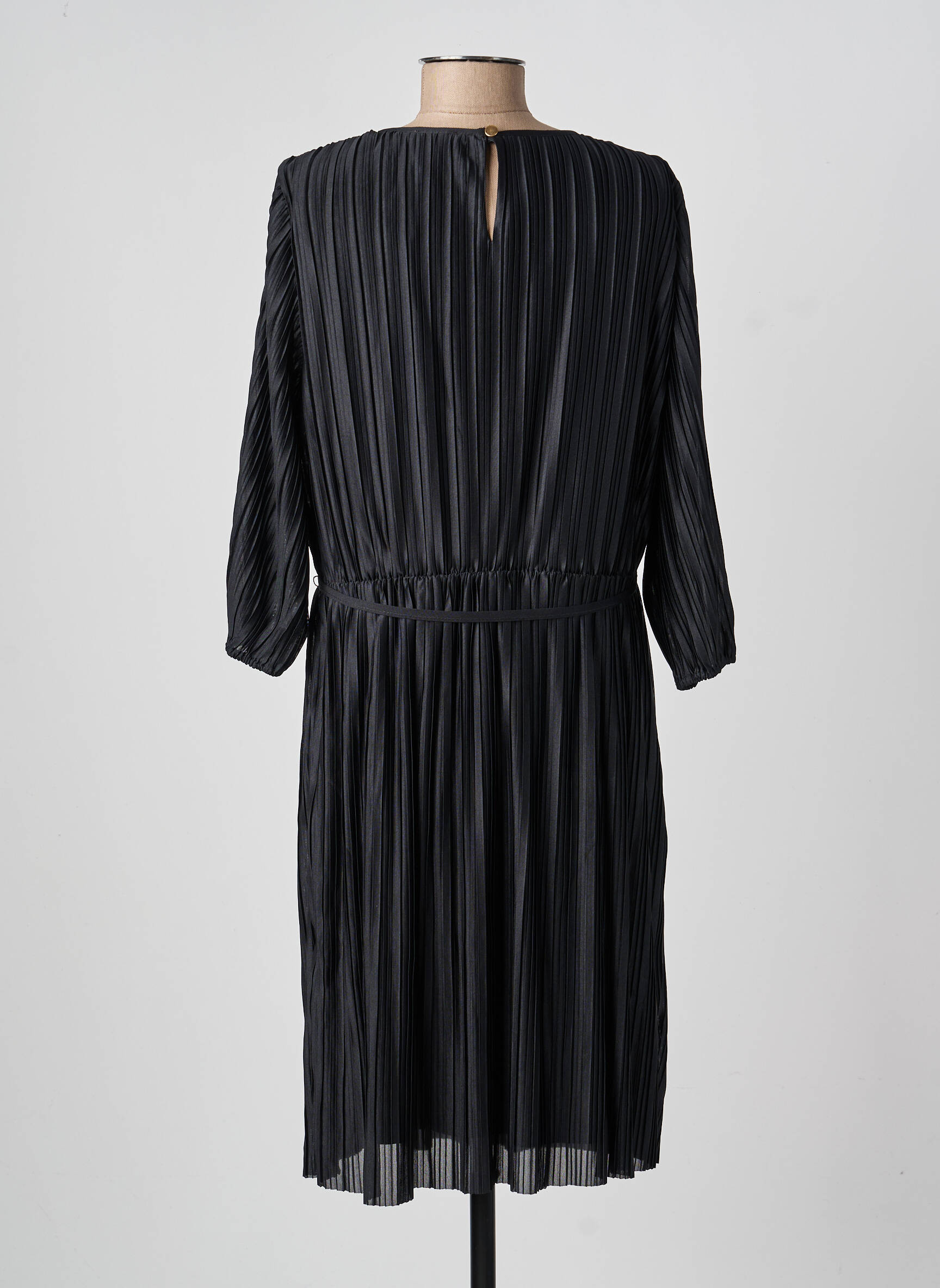 Rochie midi croială fluidă mâneci lungi negru DAMART femeie
