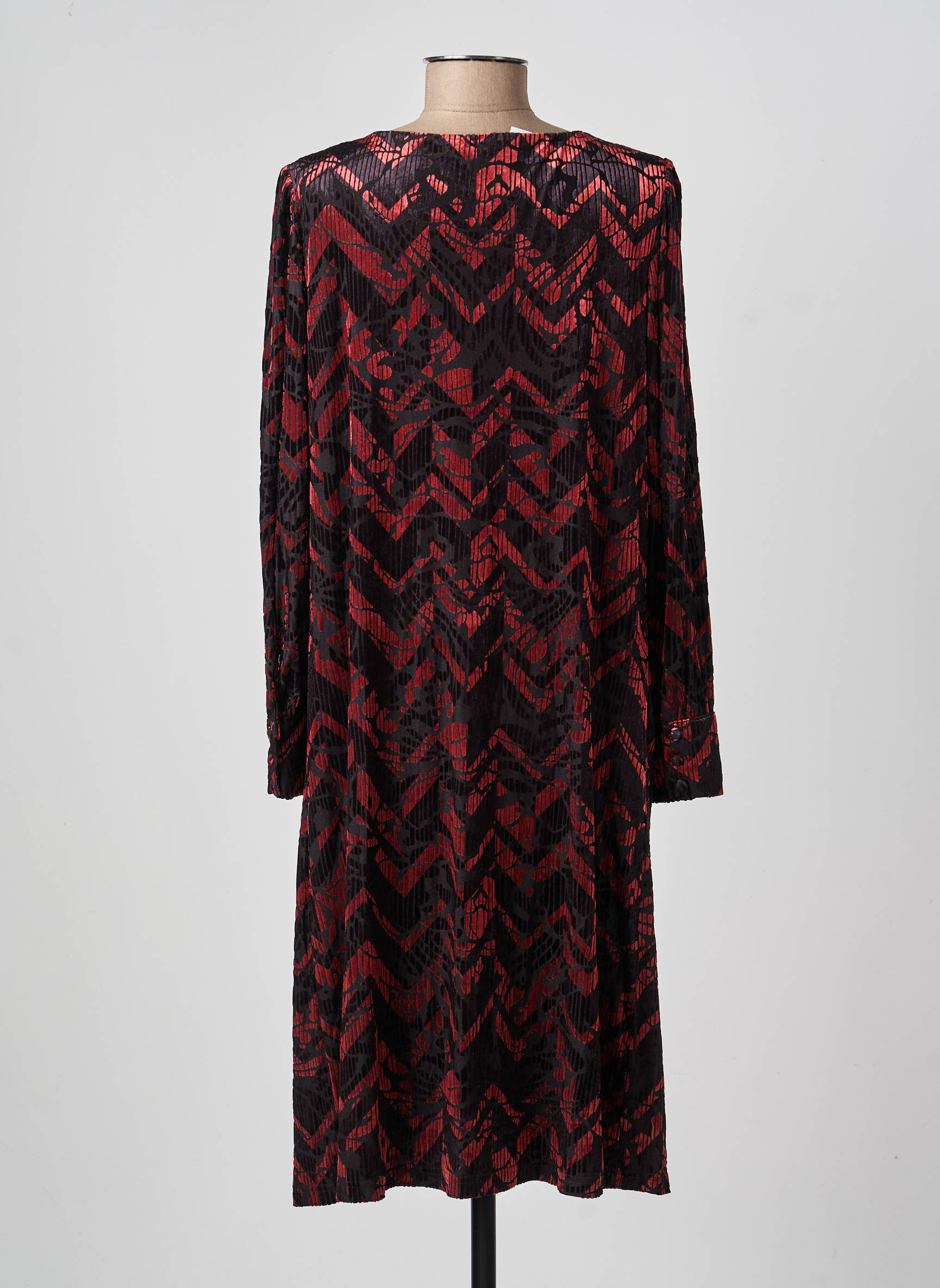 Rochie midi croială fluidă mâneci lungi negru DAMART femeie