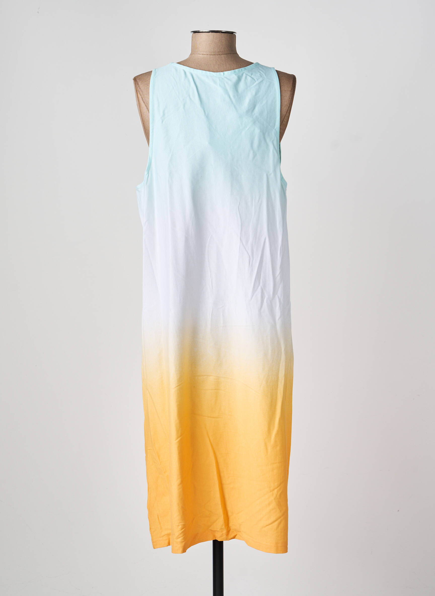 Rochie midi croială fluidă fără mâneci portocalie SHEEGO femeie