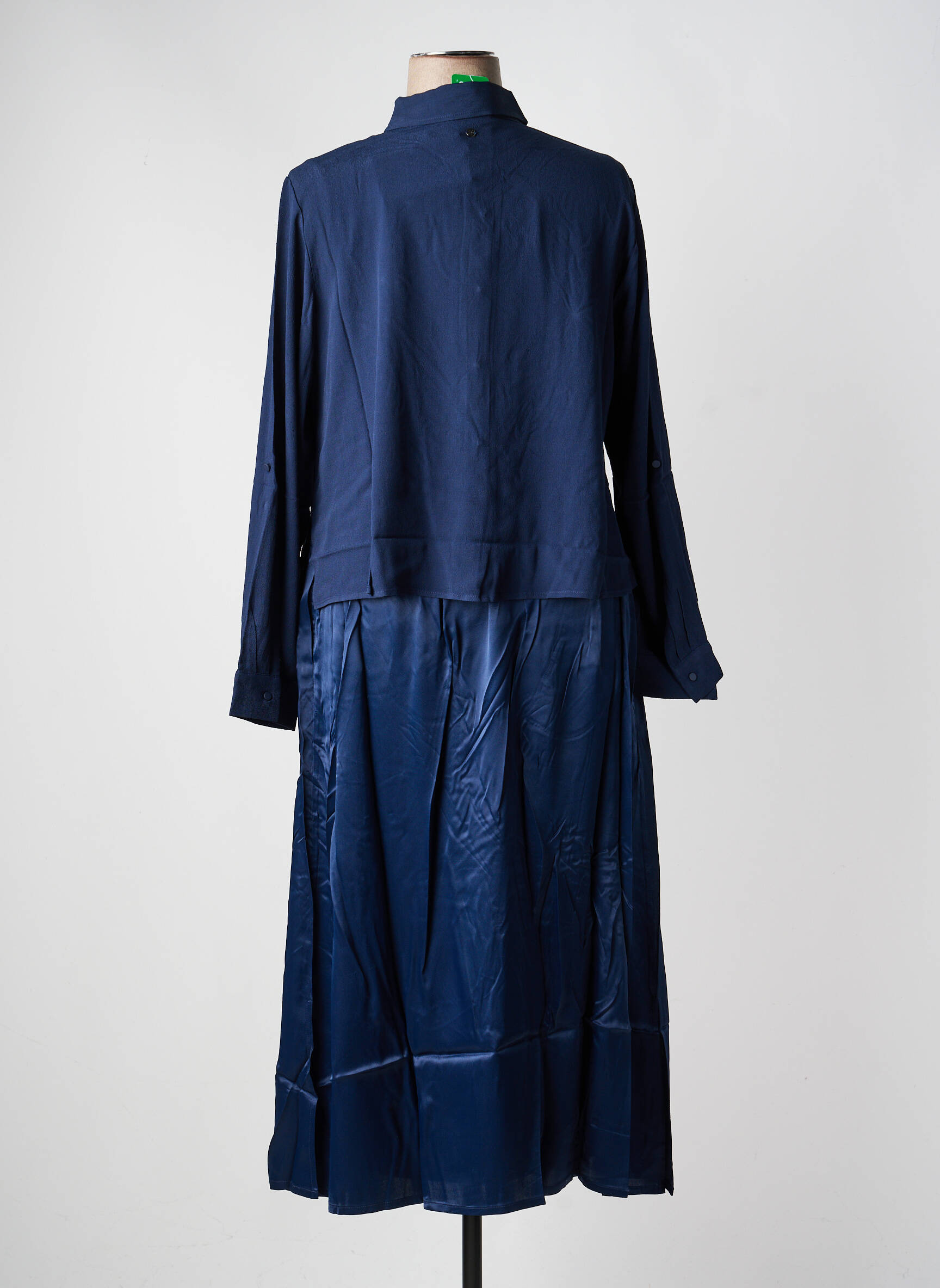 Rochie lungă mâneci lungi mâneci lungi albastru SHEEGO femeie