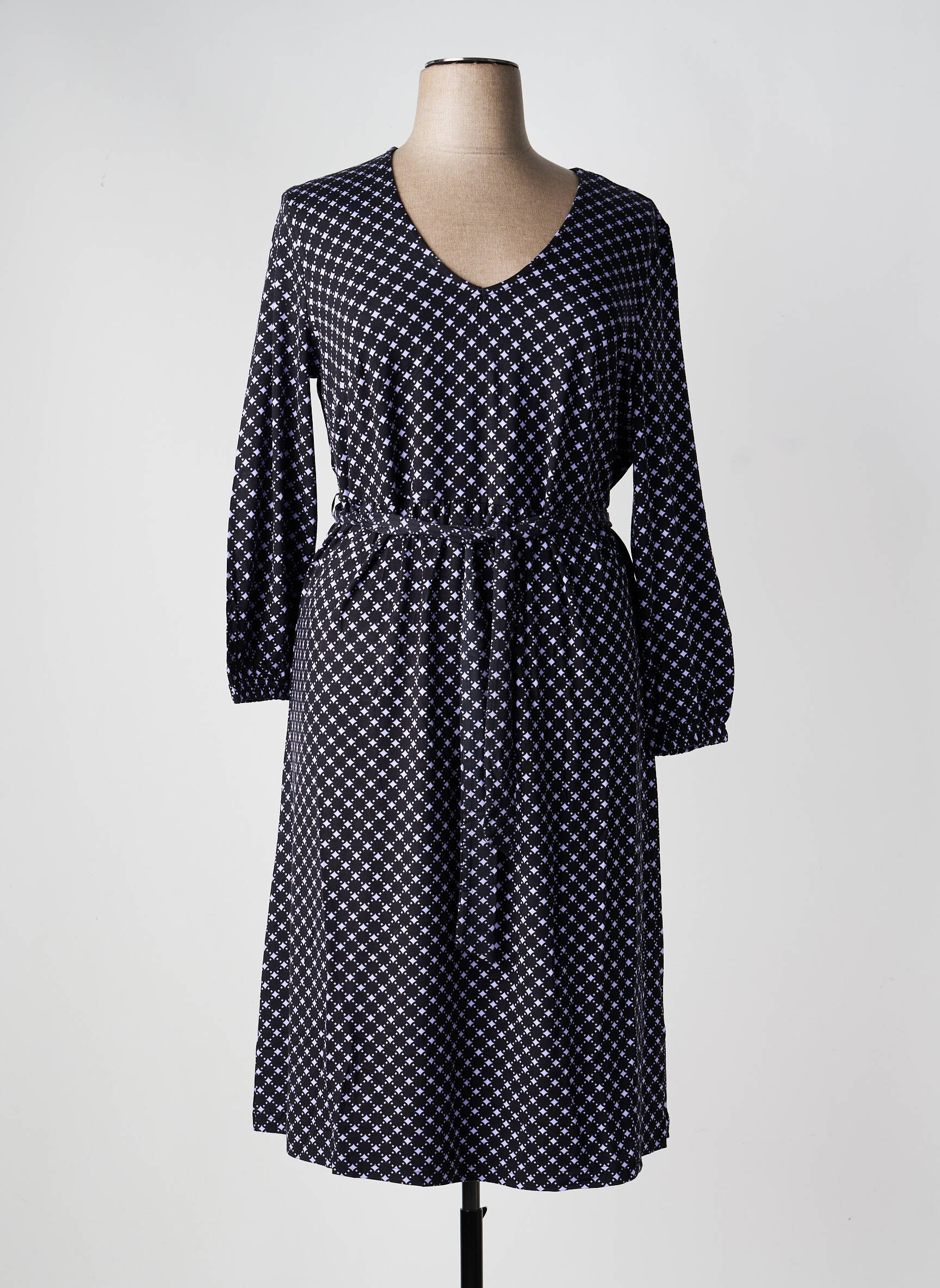 Rochie lungă mâneci lungi mâneci lungi negru SHEEGO femeie