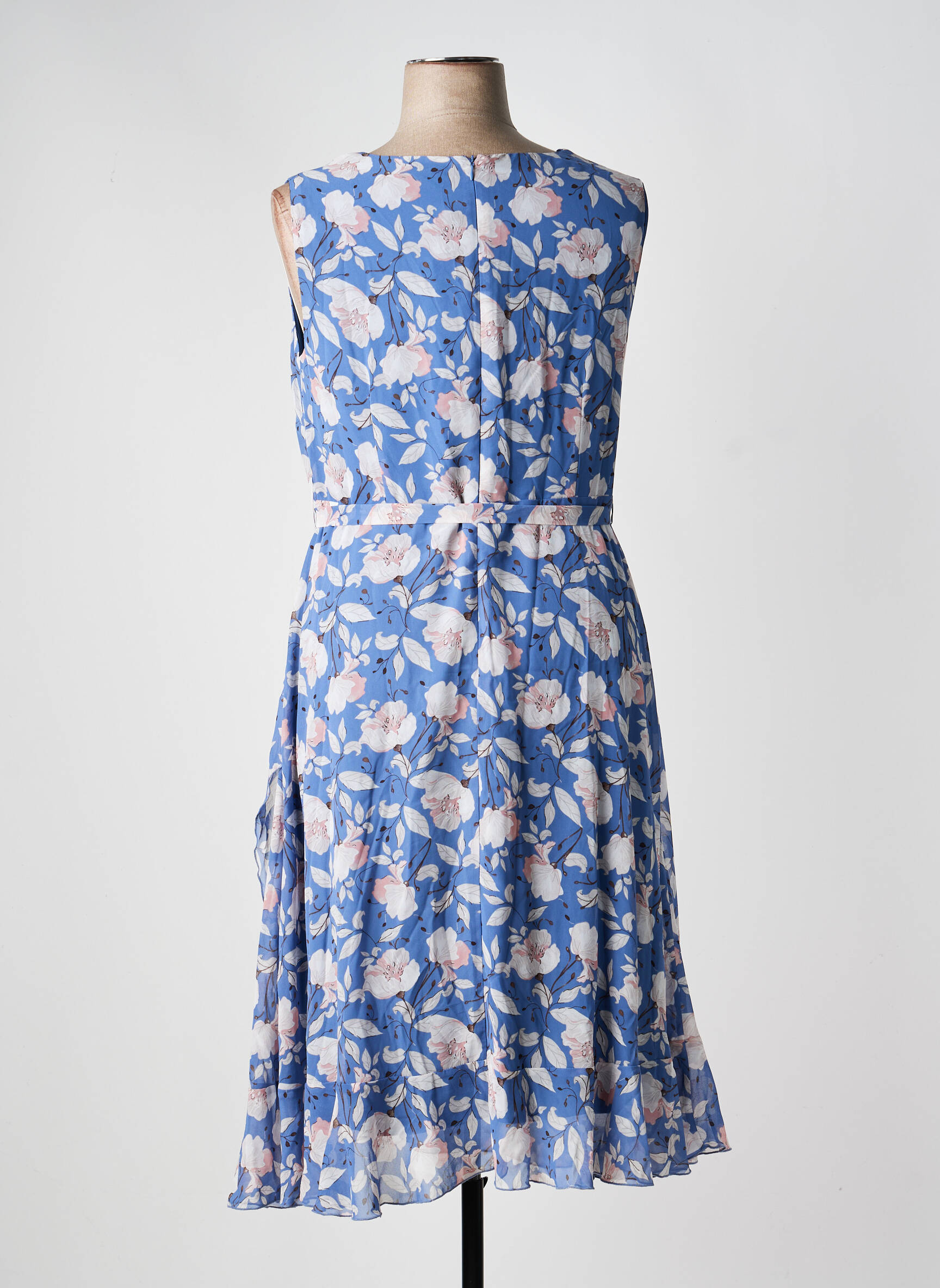 Rochie midi croială fluidă fără mâneci albastru SHEEGO femeie