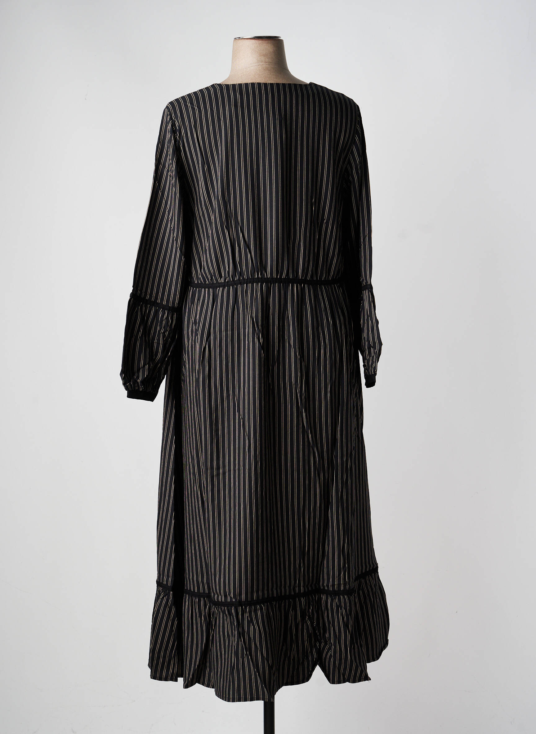 Rochie lungă mâneci lungi mâneci lungi negru SHEEGO femeie