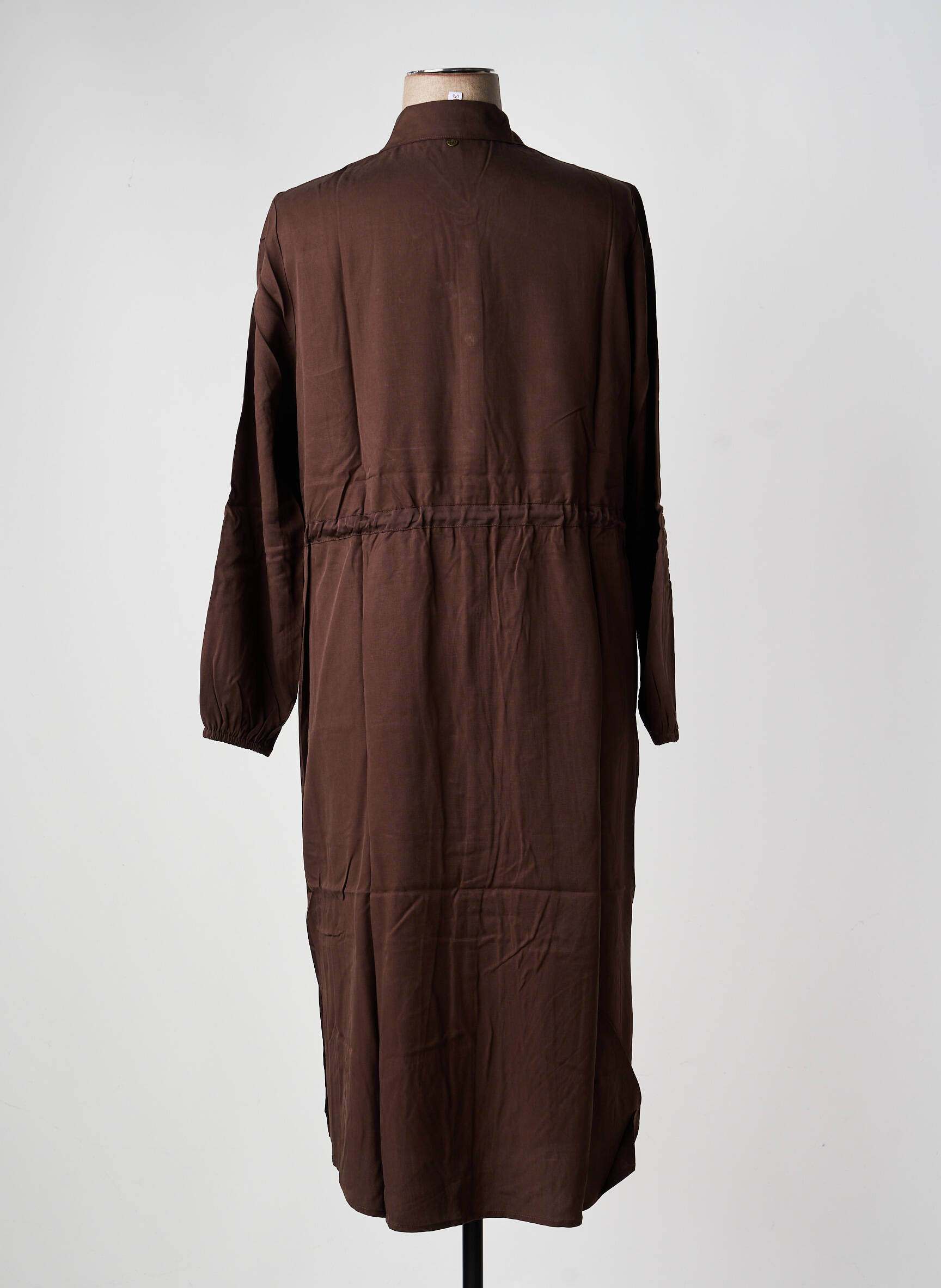 Rochie lungă mâneci lungi mâneci lungi maro SHEEGO femeie