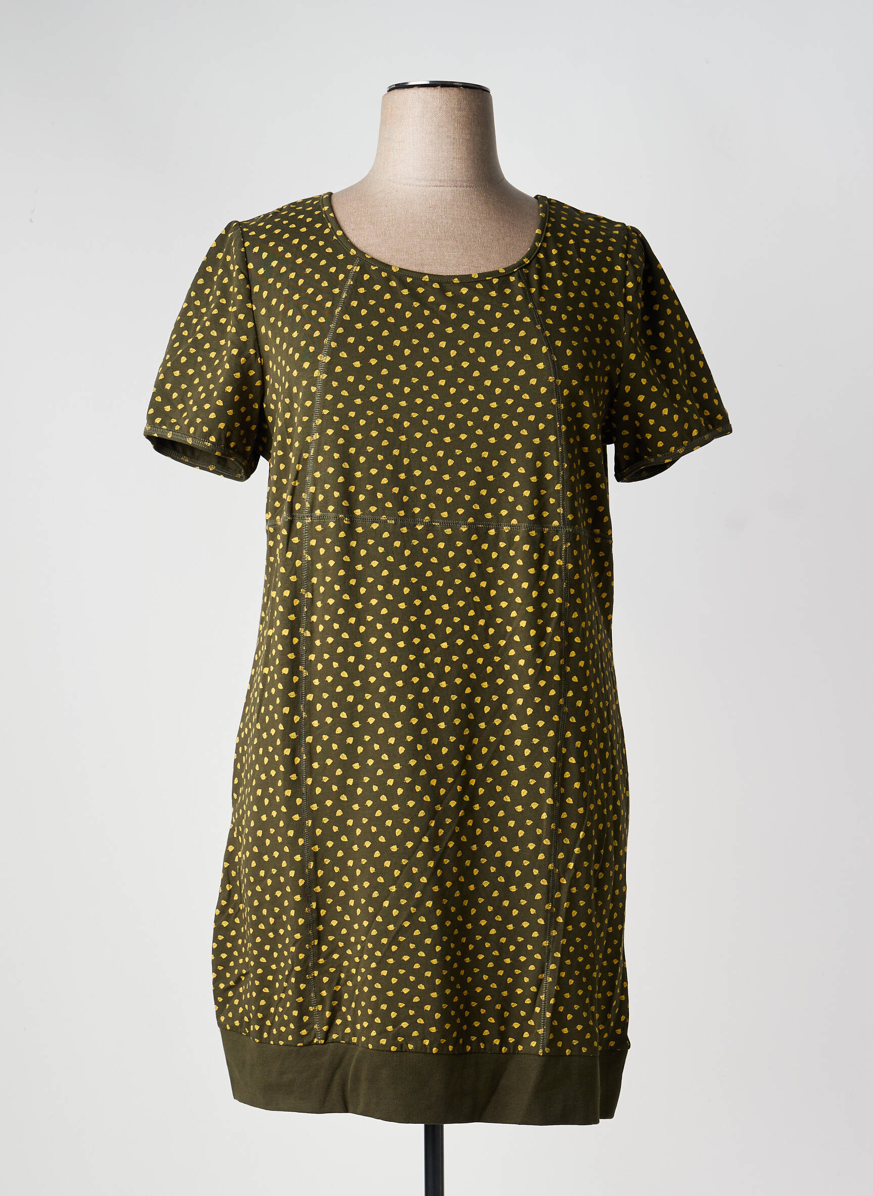 Rochie midi mâneci scurte mâneci scurte verde SHEEGO femeie