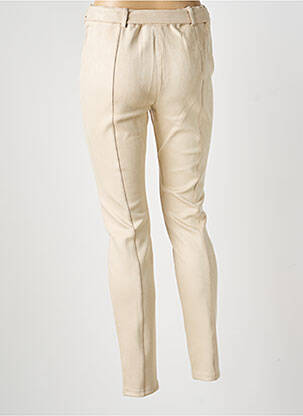 Pantalon slim talie elastică bej RICK CARDONA femeie