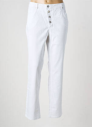 Pantalon slim buzunare alb LINEA TESINI femeie