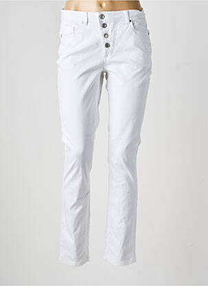 Pantalon slim buzunare alb LINEA TESINI femeie