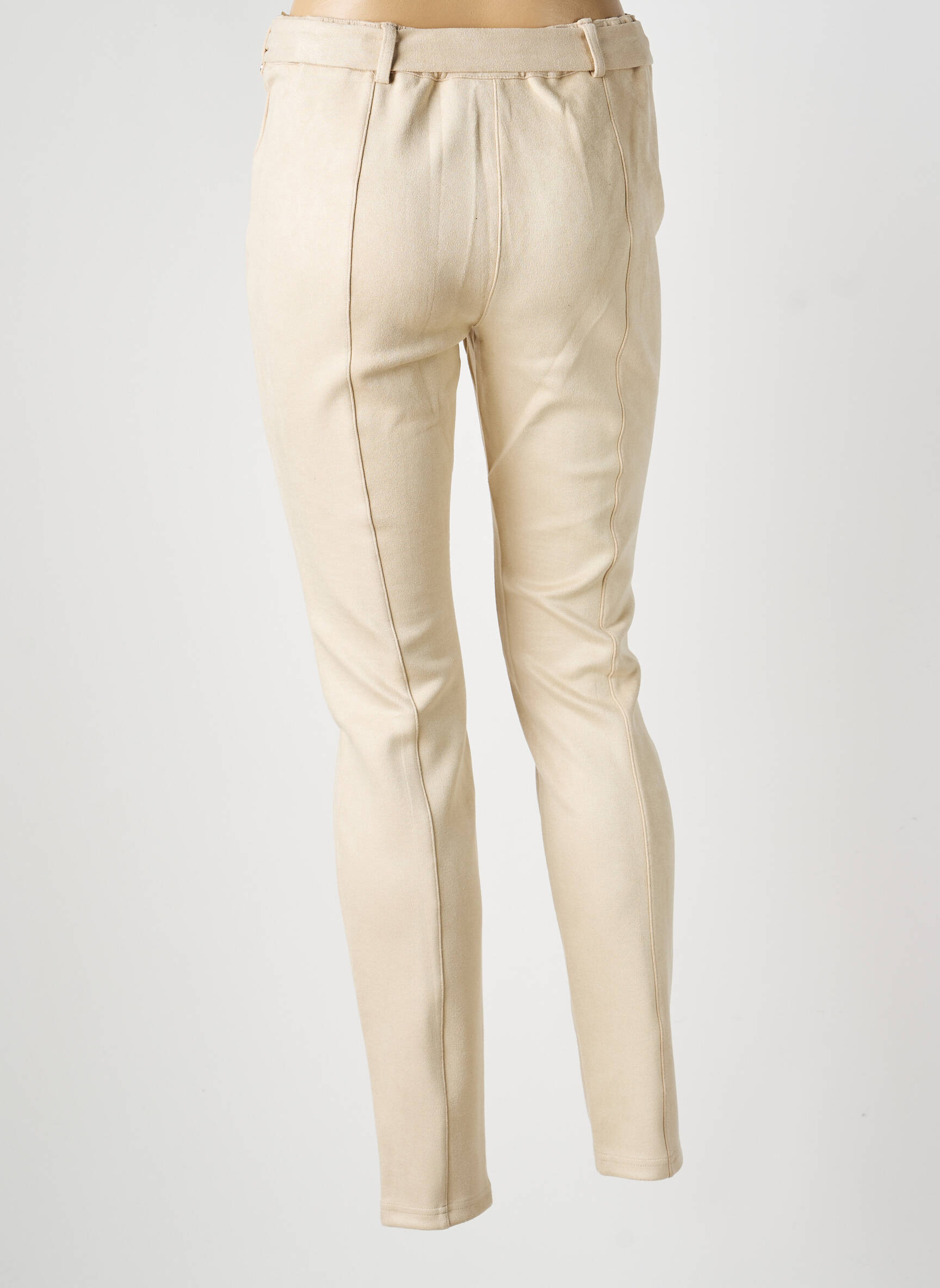 Pantalon slim talie elastică bej RICK CARDONA femeie