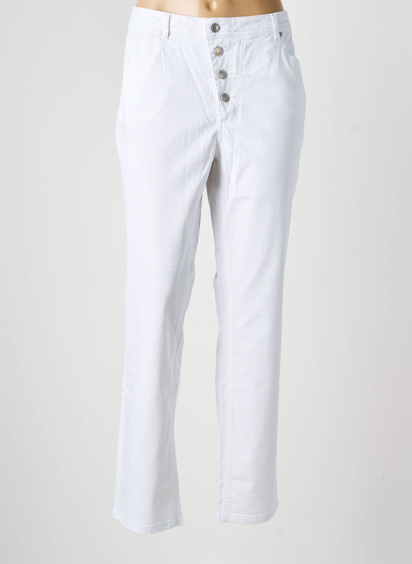 Pantalon slim buzunare alb LINEA TESINI femeie