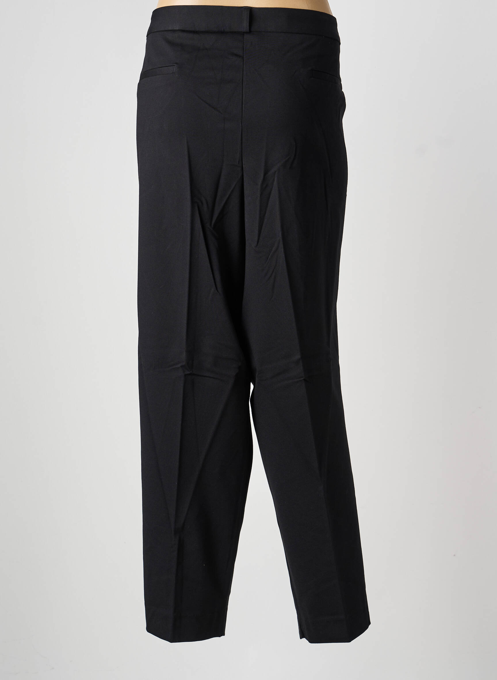 Pantalon drept închidere cu fermoar sub clapetă cu cârlig negru HEINE femeie