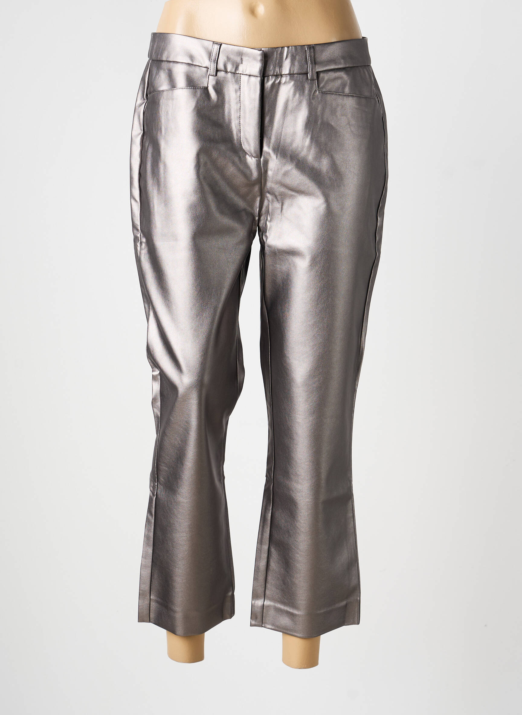 Pantalon 7/8 închidere cu fermoar sub clapetă cu cârlig argintiu ASHLEY BROOKE femeie