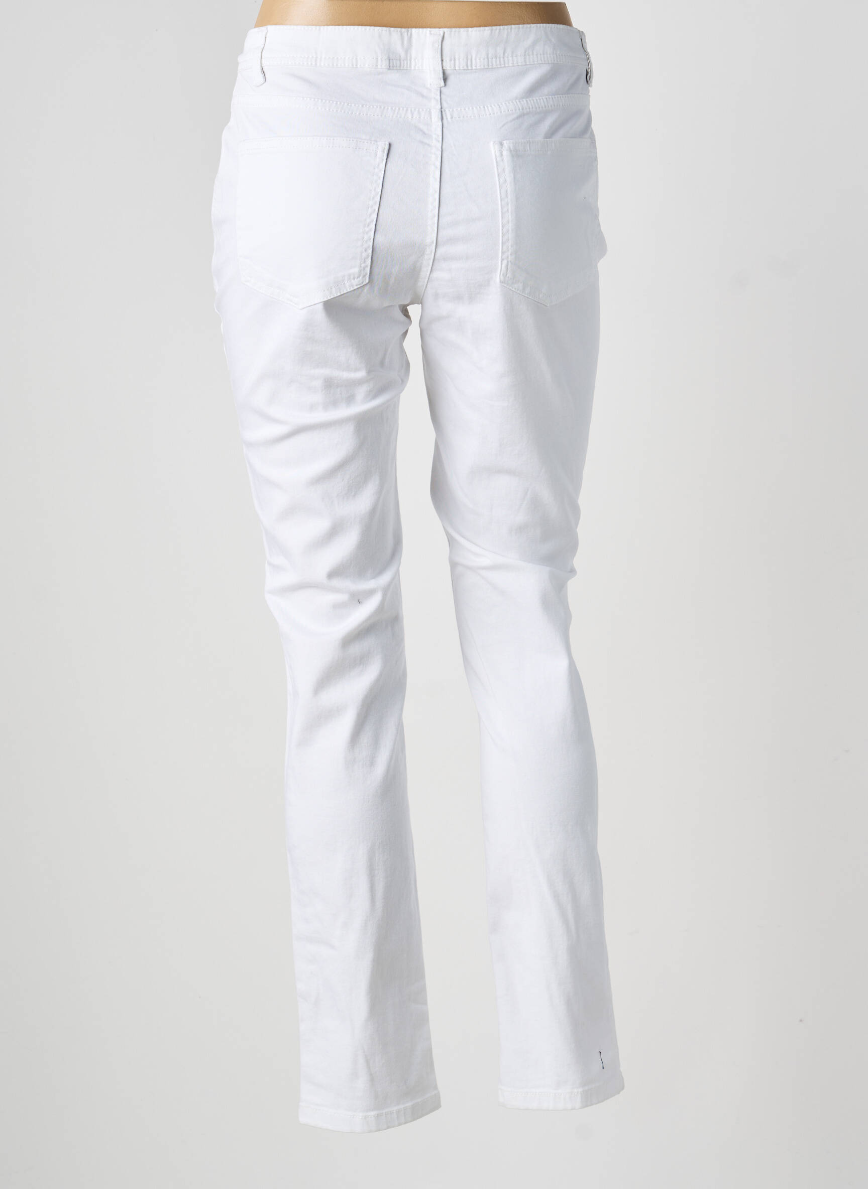 Pantalon slim buzunare alb LINEA TESINI femeie