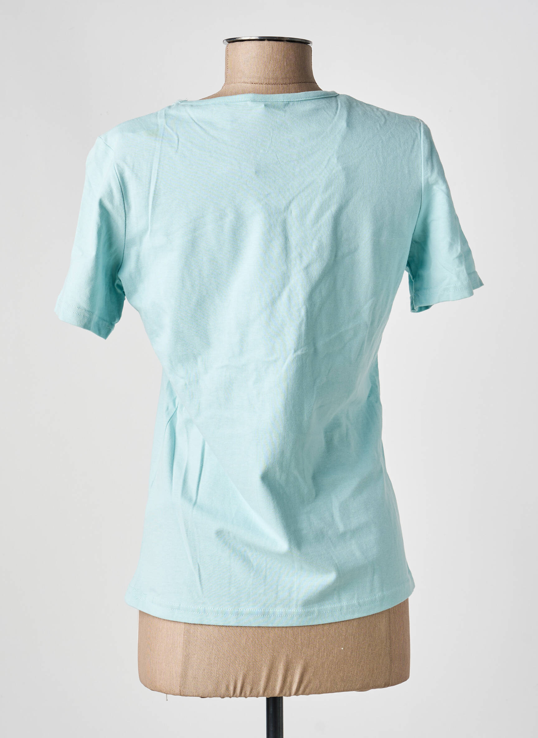 Tricou croială cambrată mâneci scurte albastru DAMART femeie